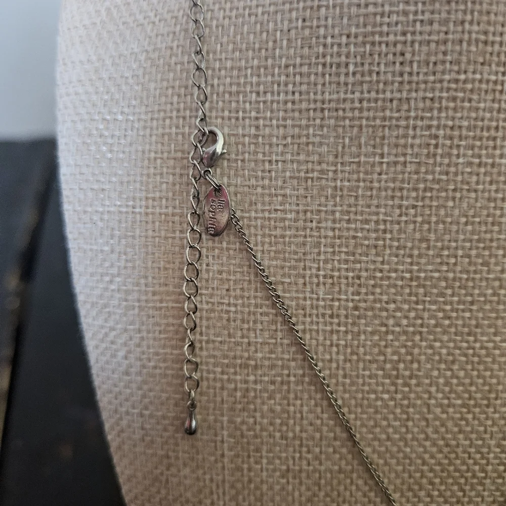 Lia Sophia Vintage Dainty Charming Pink Butterfly Pendant Necklace Charm Girls